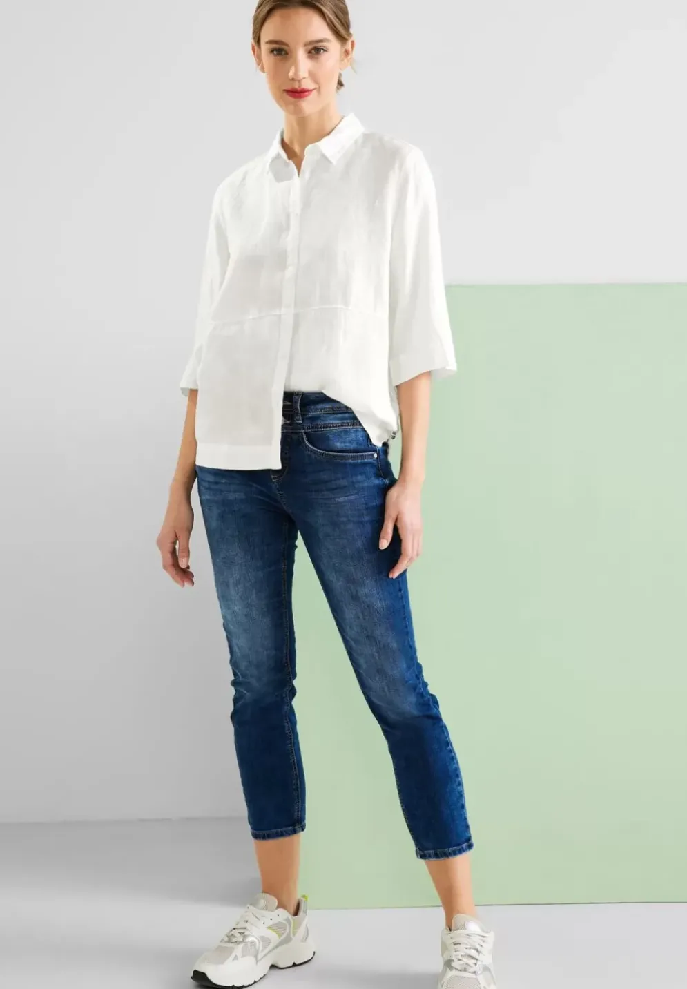 Leinenbluse Mit Hemdkragen