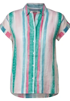 Leinenbluse Mit Knopfleiste