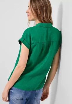 Leinenbluse Mit Knopfleiste