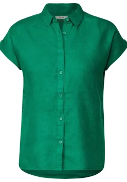 Leinenbluse Mit Knopfleiste