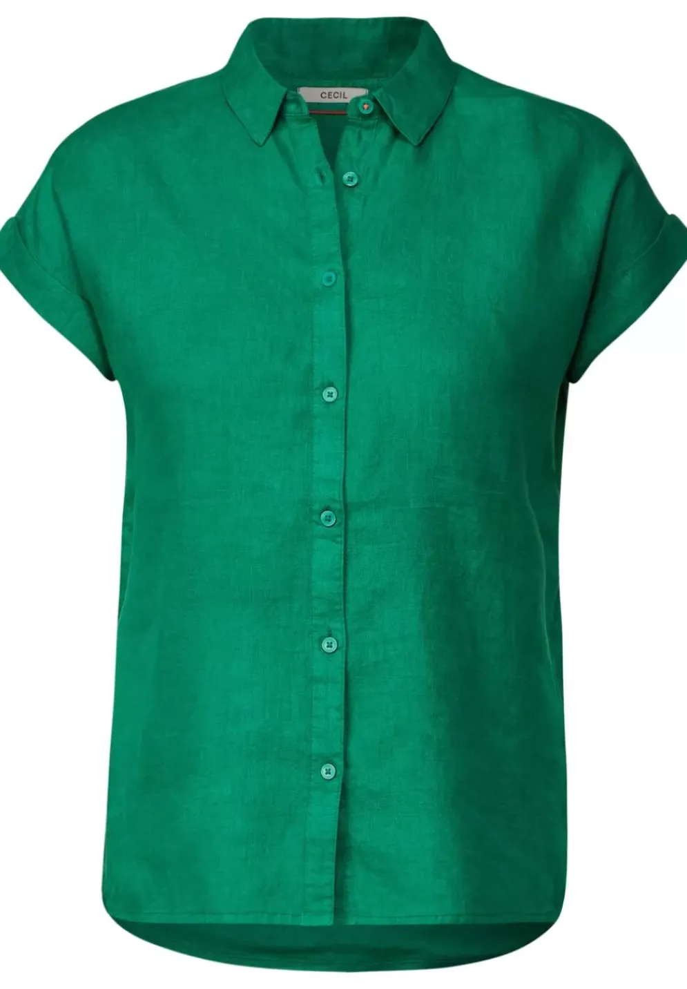 Leinenbluse Mit Knopfleiste