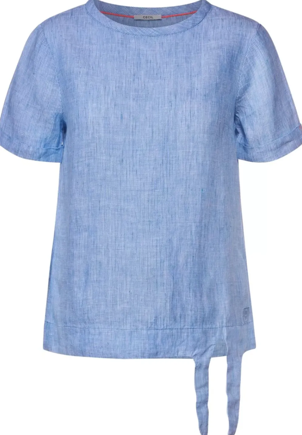 Leinenbluse Mit Knotendetail