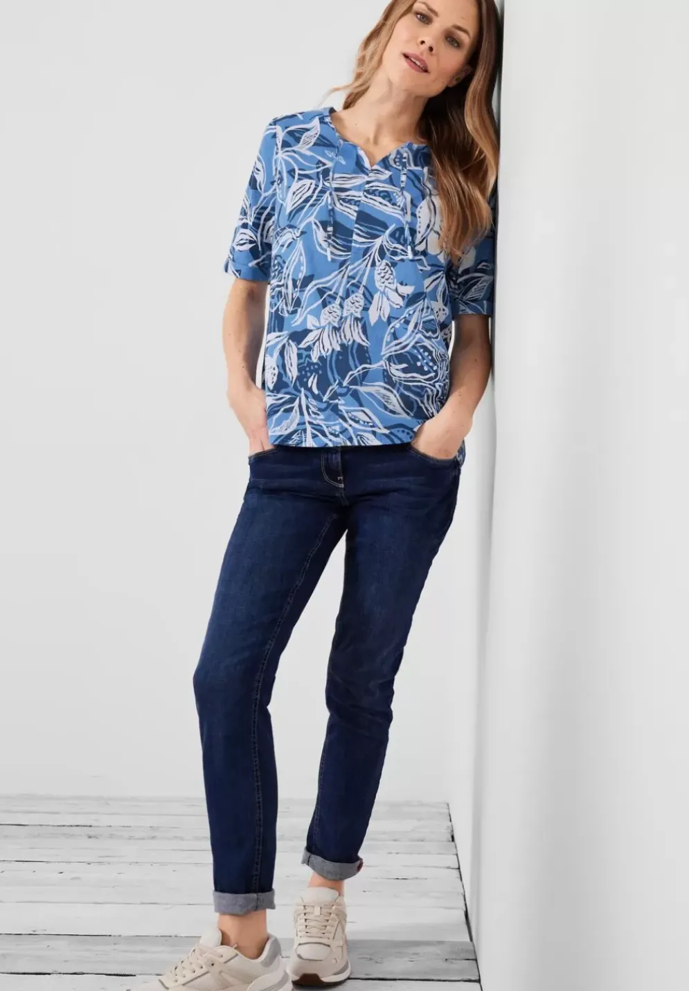 Leinenbluse Mit Tunikaband