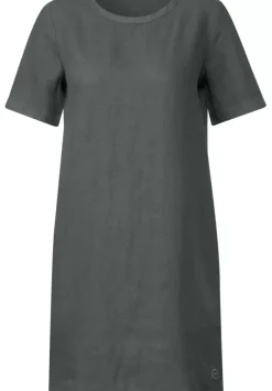 Leinenkleid In Unifarbe