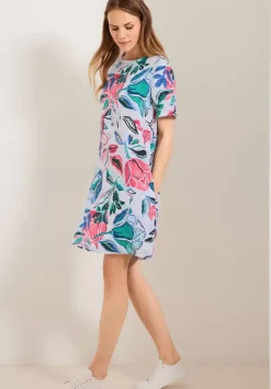 Leinenkleid Mit Blumenprint