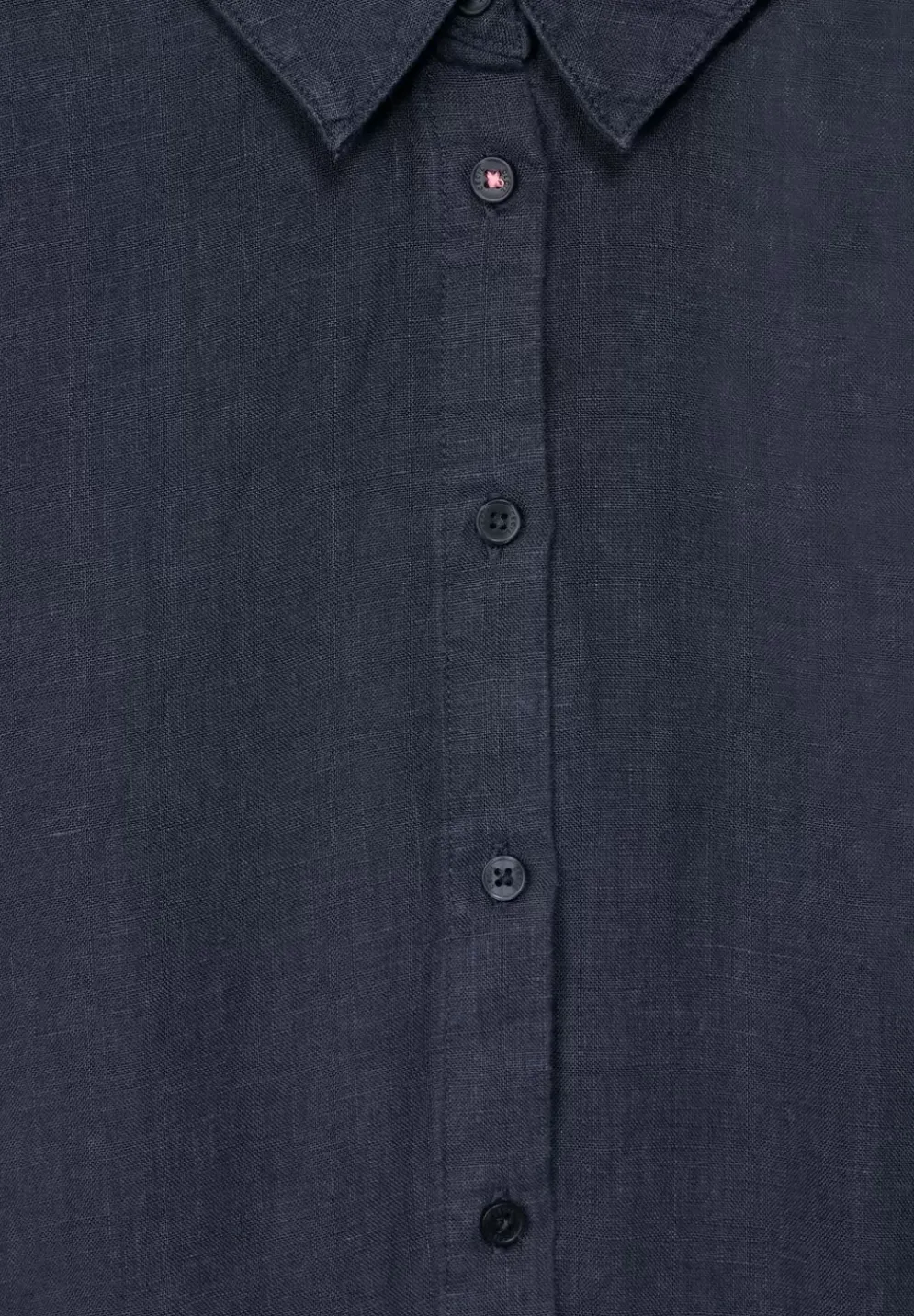 Leinenkleid Mit Knopfleiste