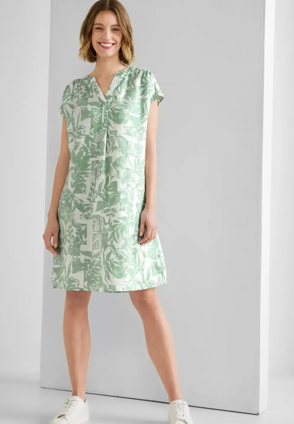 Leinenkleid Mit Print