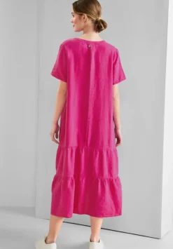 Leinenkleid Mit Volants