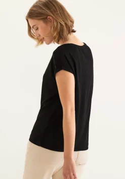 Leinenlook Partprint Shirt