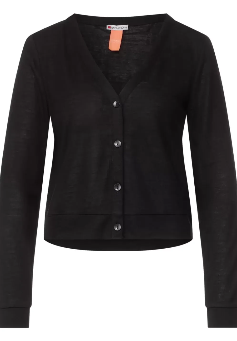Leinenlook Strickjacke