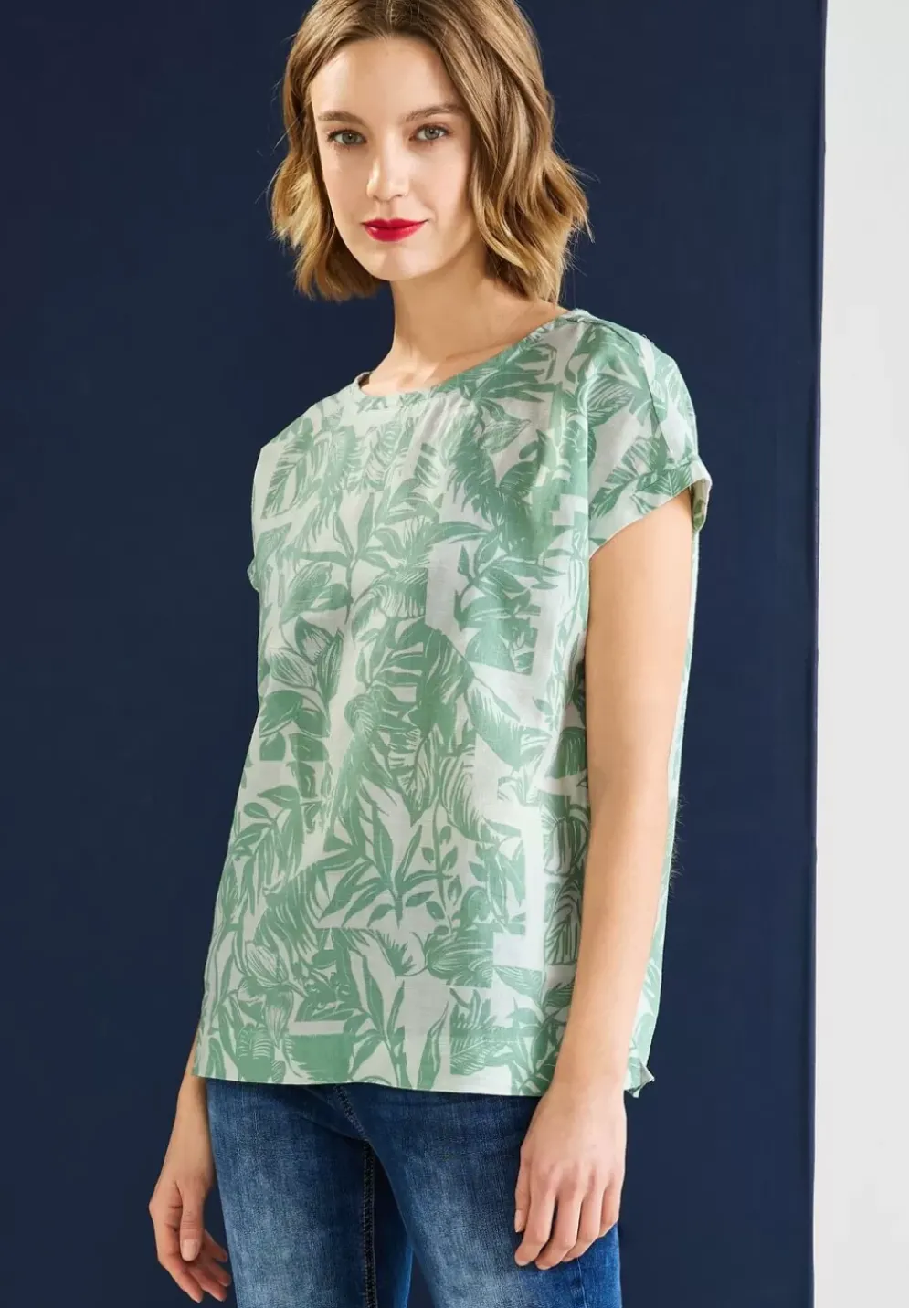 Leinenmix Blusenshirt