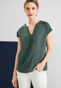 Leinenmix Blusenshirt