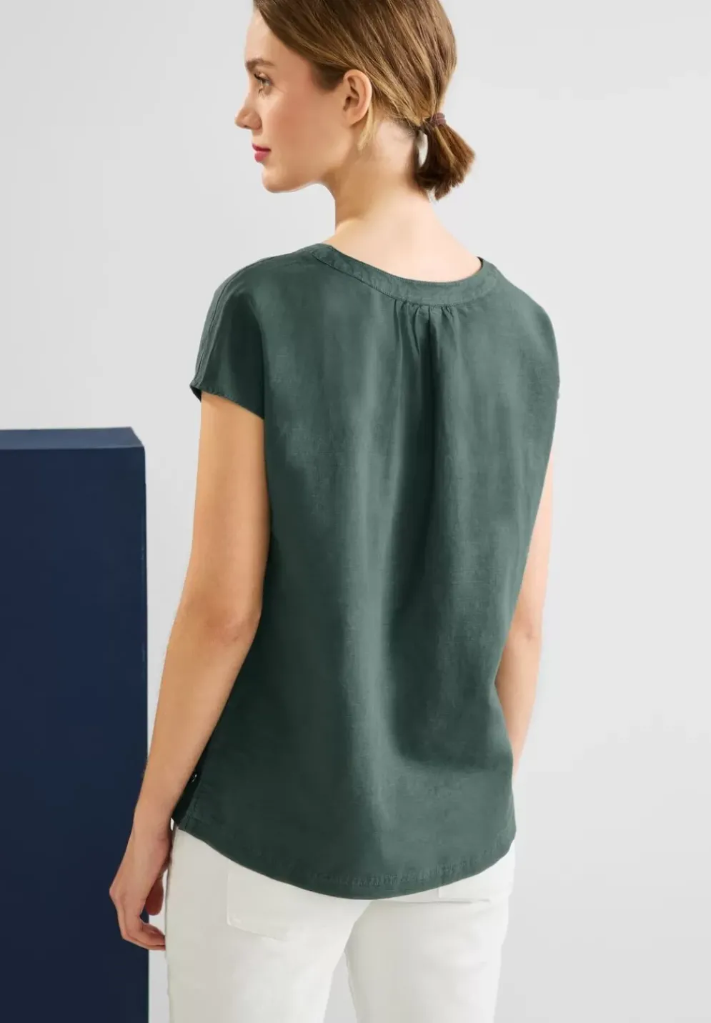 Leinenmix Blusenshirt
