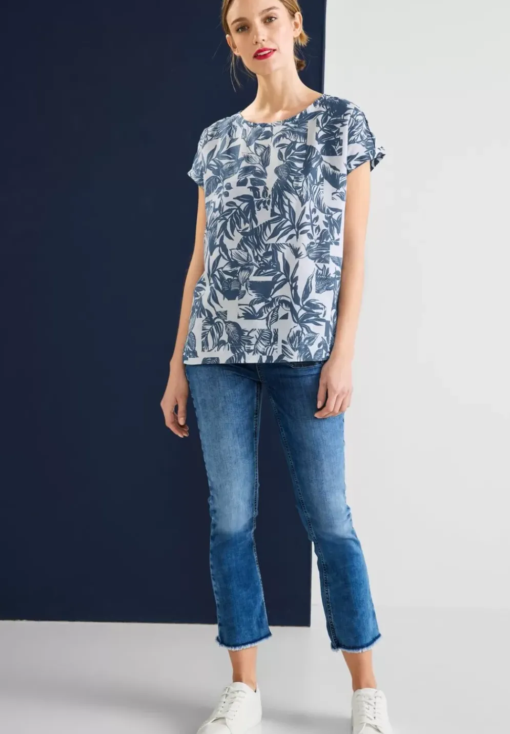 Leinenmix Blusenshirt