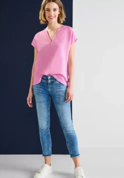 Leinenmix Blusenshirt
