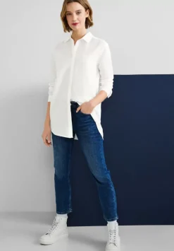Leinenmix Longbluse
