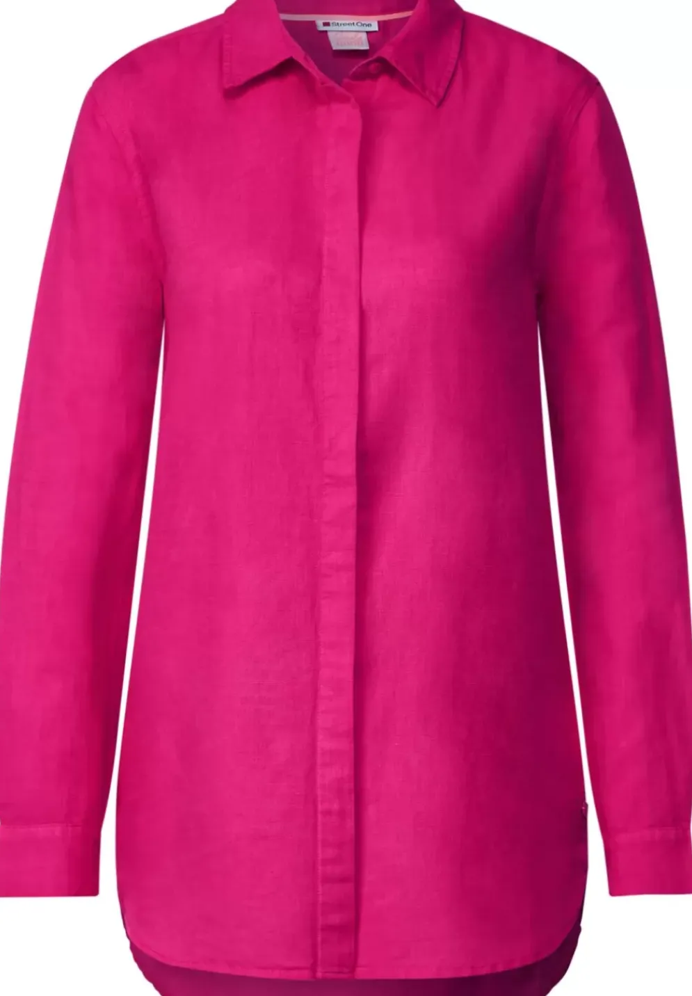 Leinenmix Longbluse