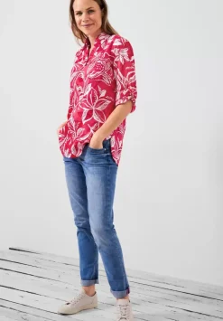 Leinenmix Longbluse