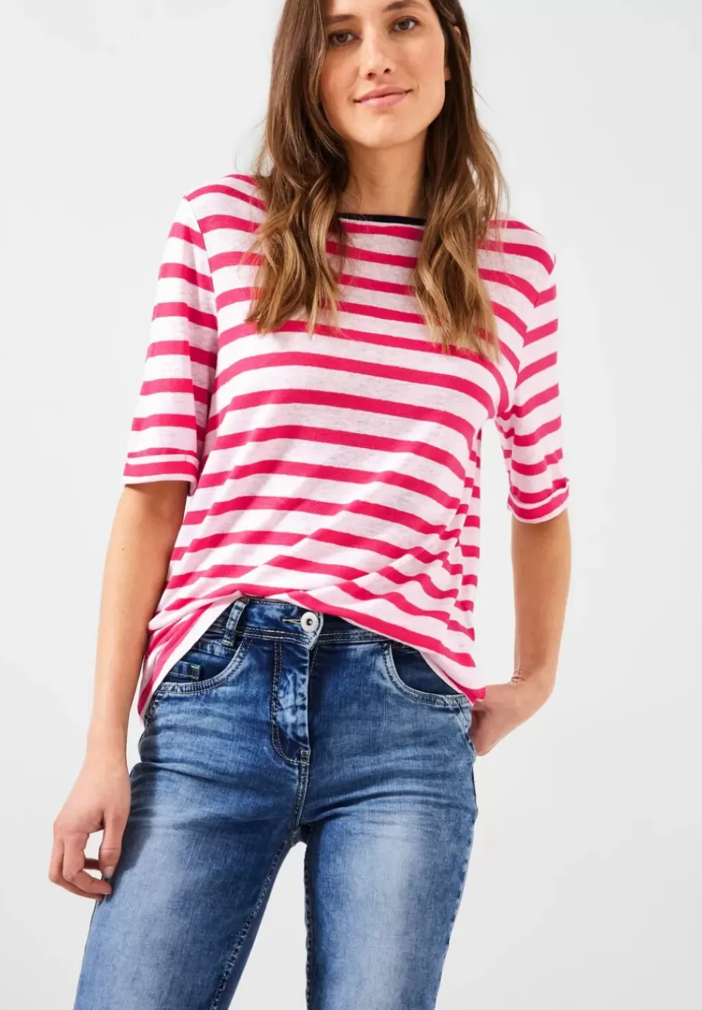 Leinenmix Streifenshirt