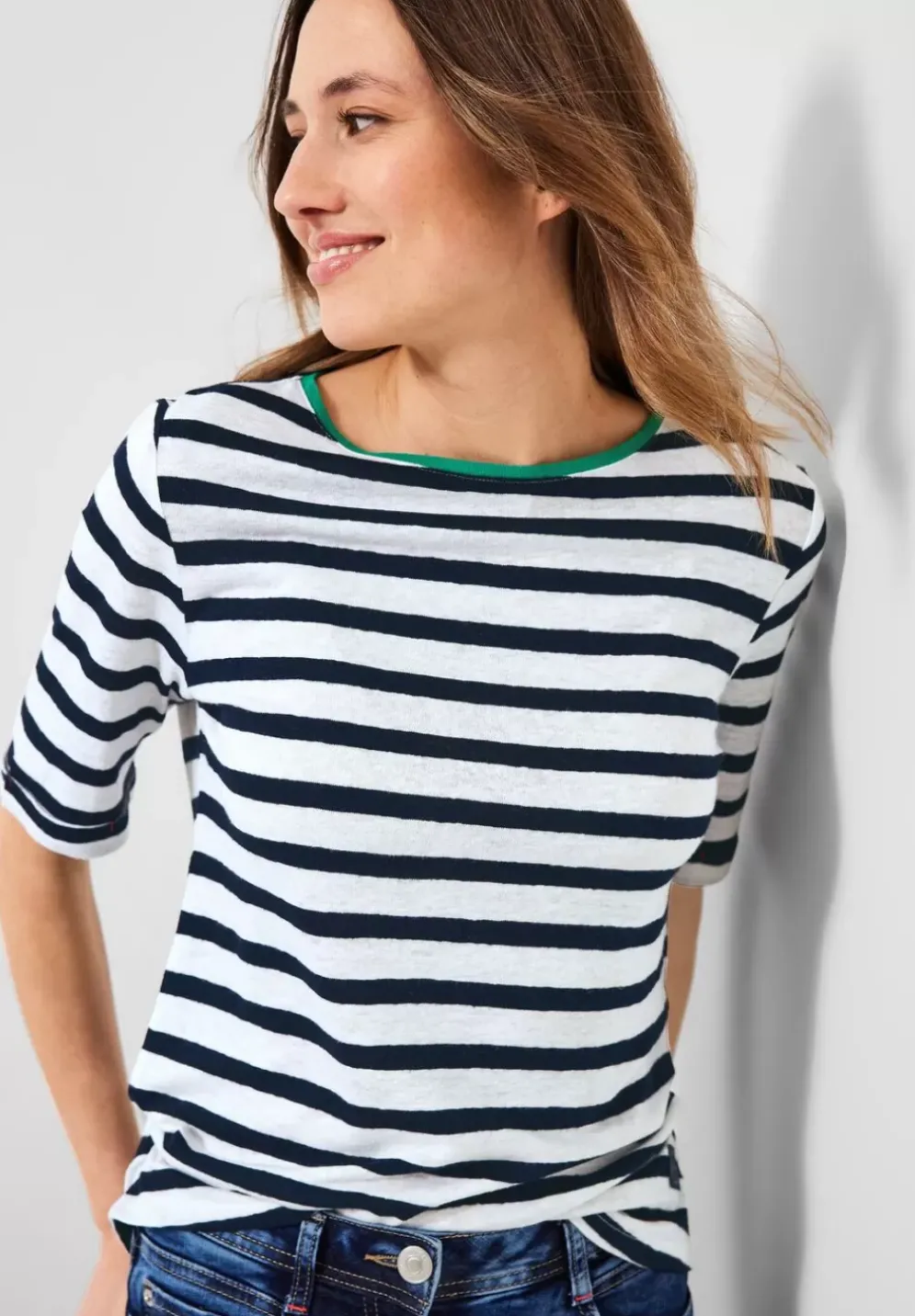 Leinenmix Streifenshirt