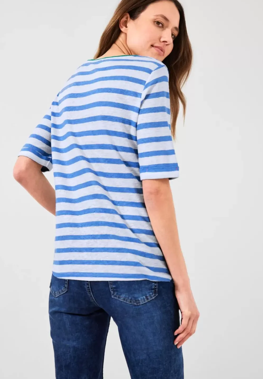 Leinenmix Streifenshirt
