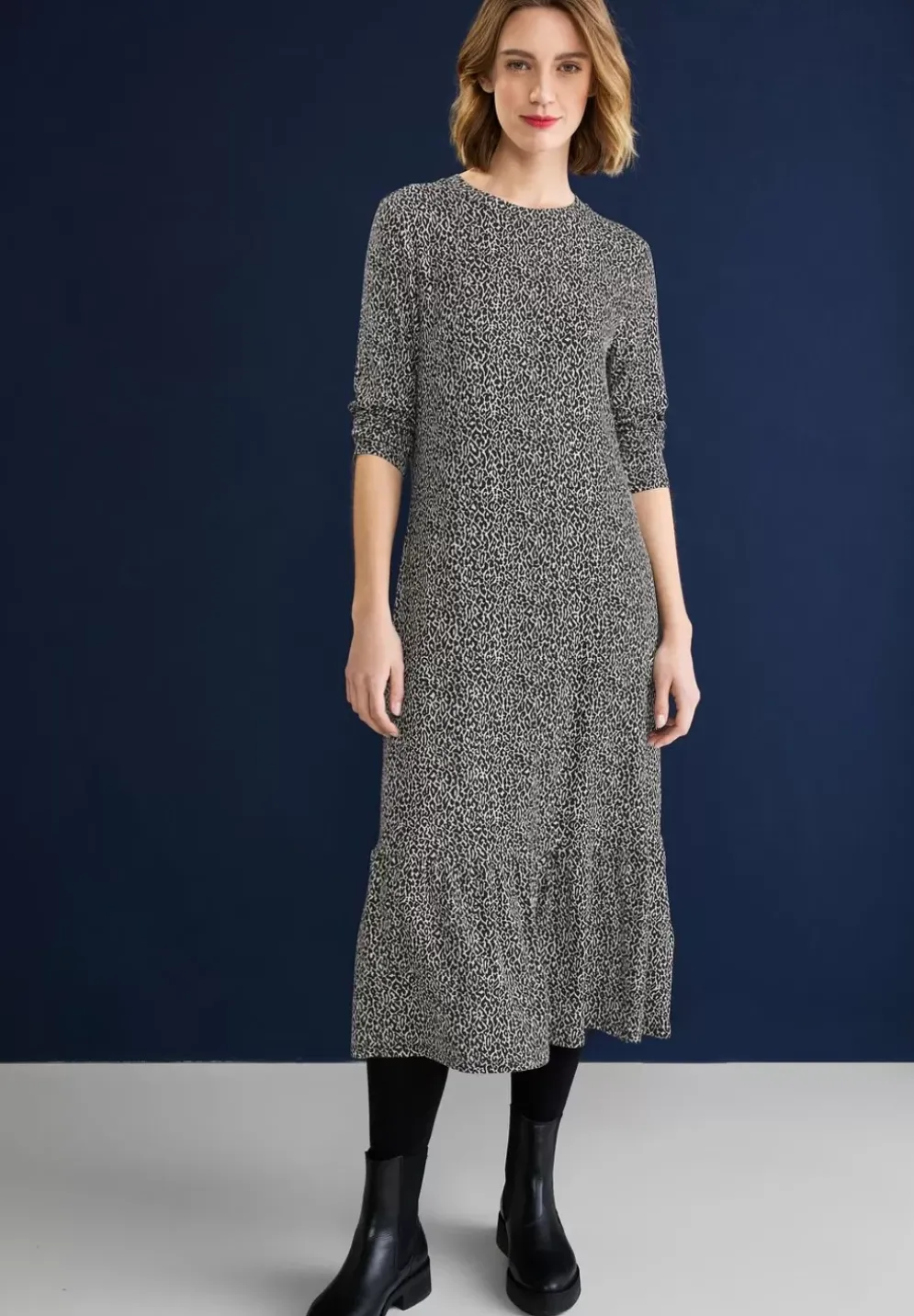 Leo Printkleid Mit Volants