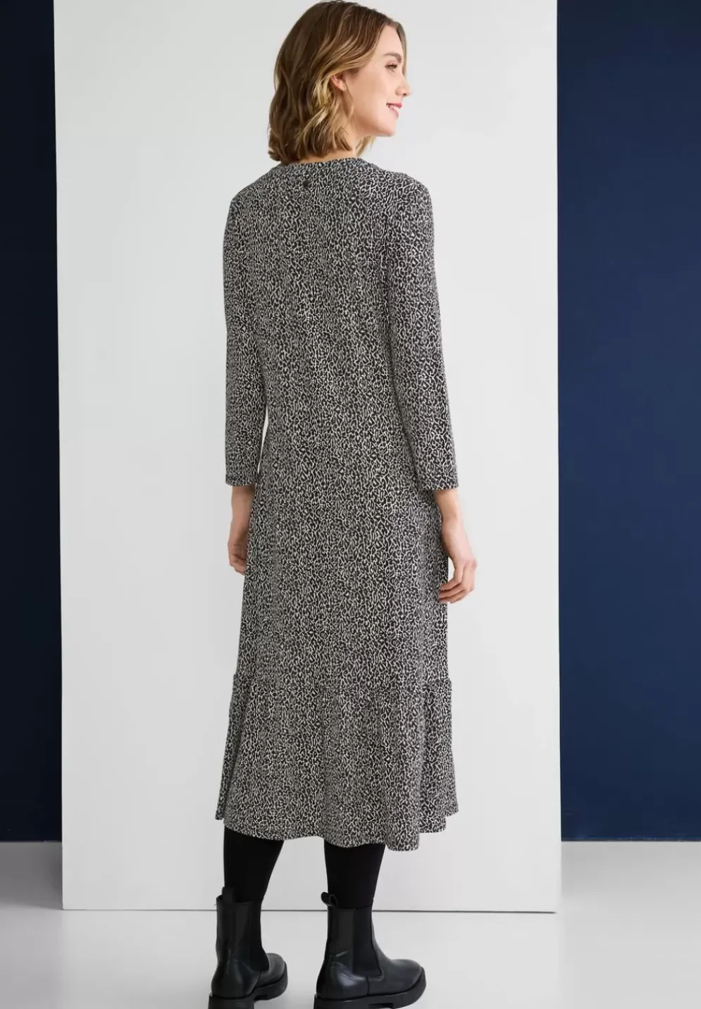 Leo Printkleid Mit Volants
