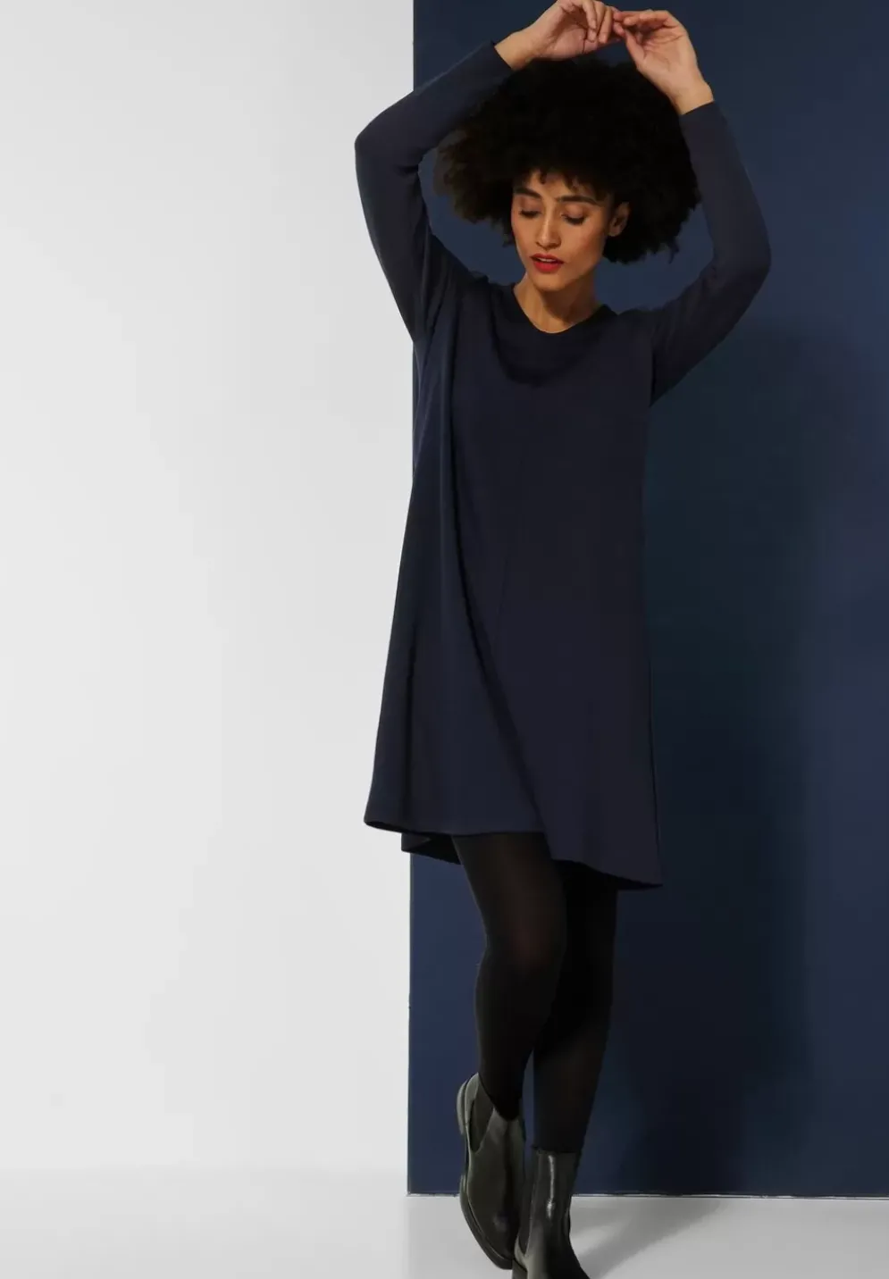 Lockeres Jersey Shirtkleid