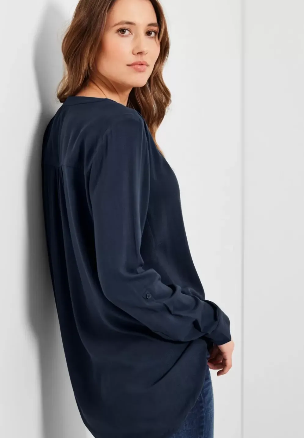 Long Blouse In Unifarbe
