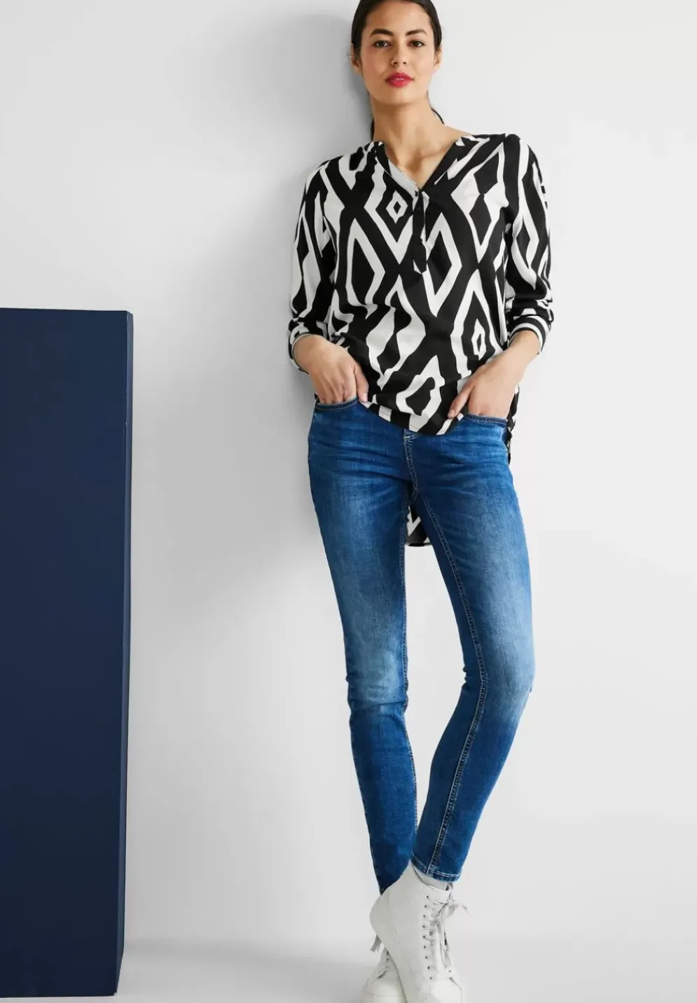 Long Bluse Mit Print