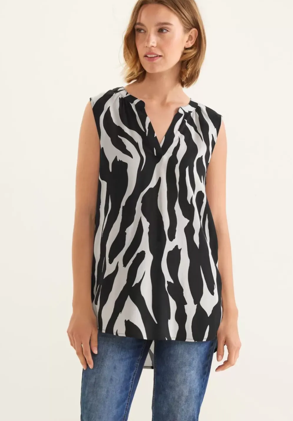 Long Zebra Blusentop