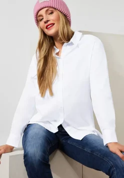 Longbluse In Unifarbe