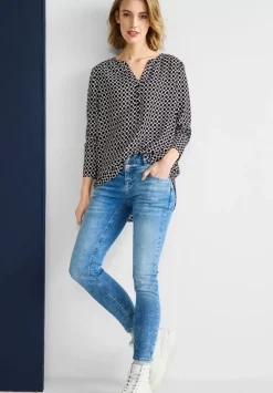 Longbluse Mit Allover Print