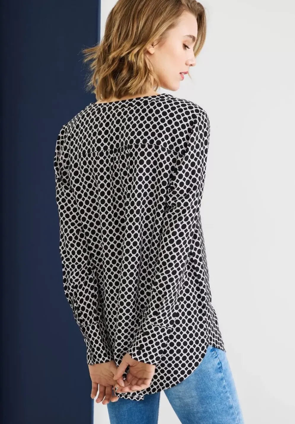 Longbluse Mit Allover Print