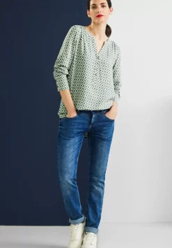 Longbluse Mit Allover Print