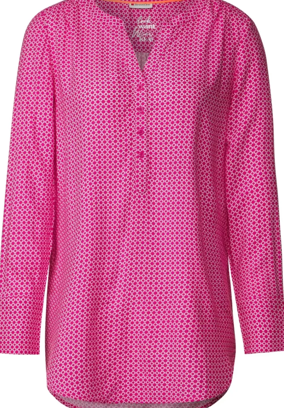 Longbluse Mit Allover Print