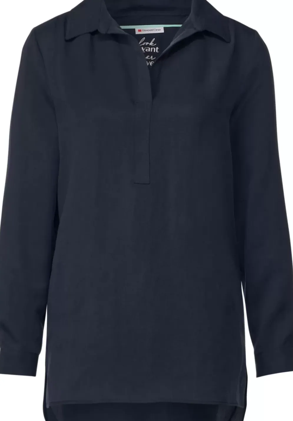 Longbluse Mit Hemdkragen