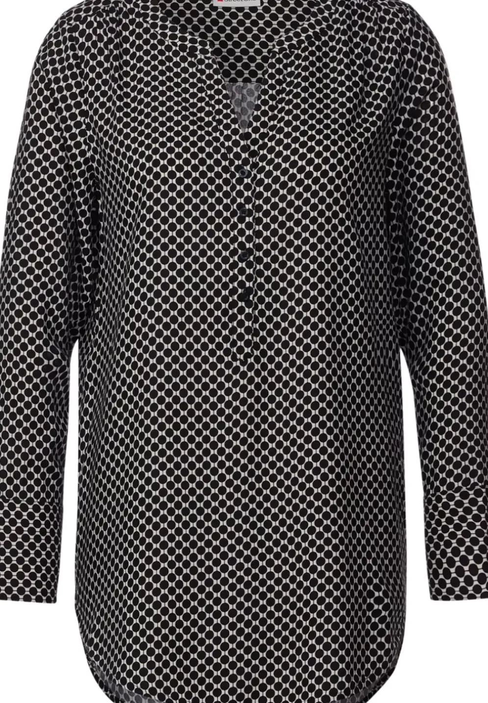 Longbluse Mit Minimalmuster