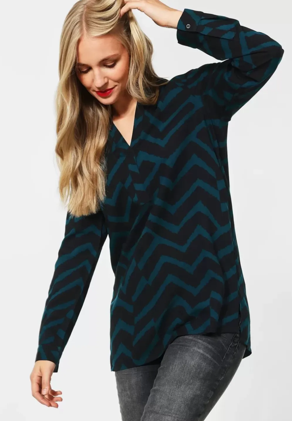 Longbluse Mit Print