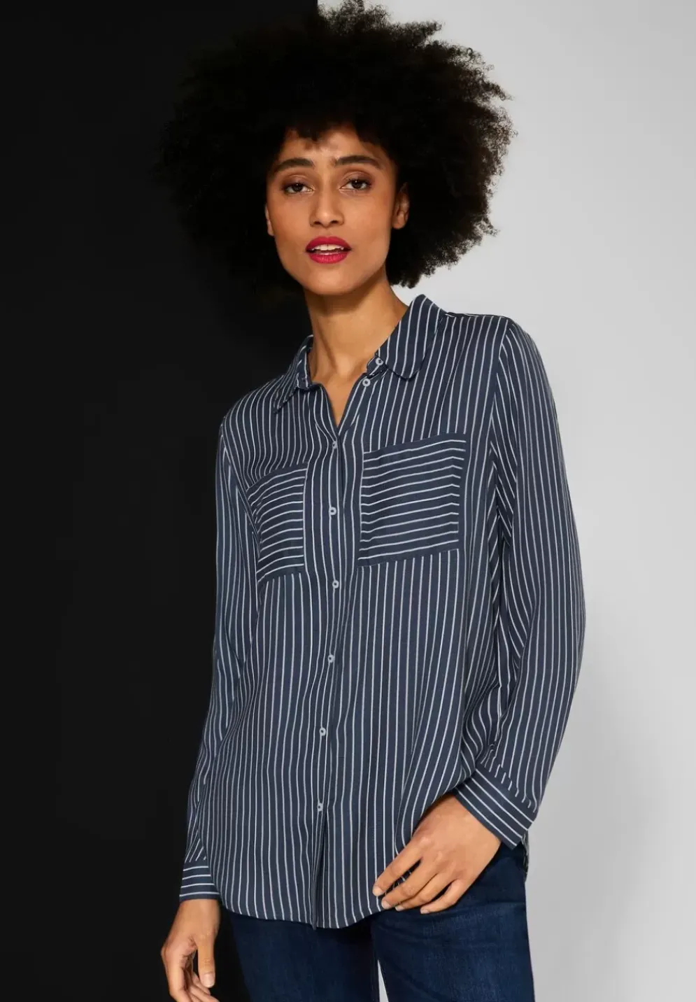Longbluse Mit Streifenmuster