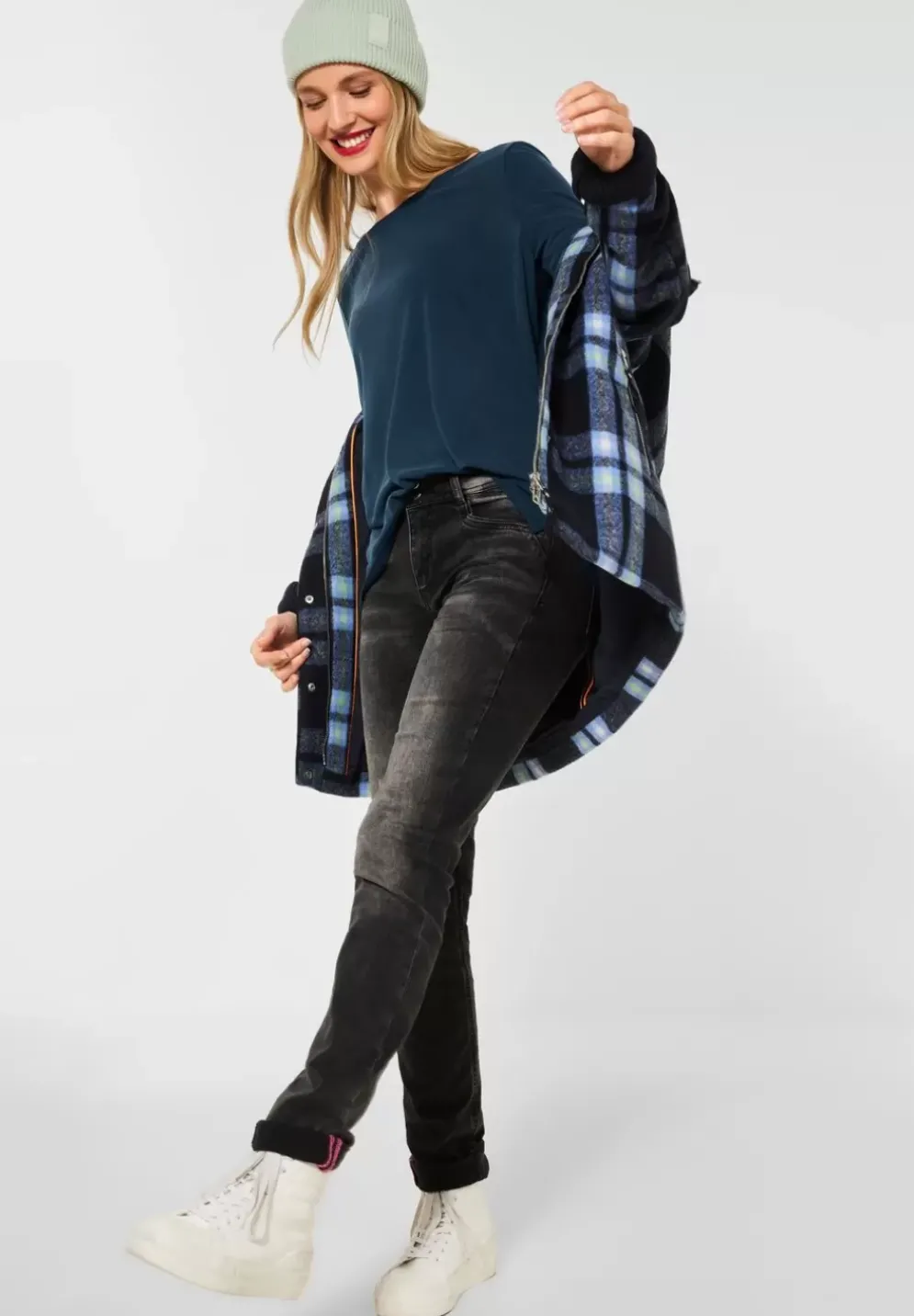 Longshirt In Seidenoptik