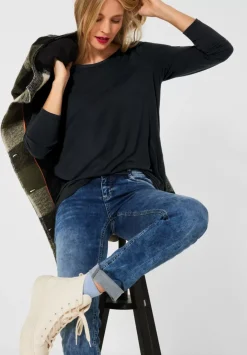 Longshirt In Seidenoptik