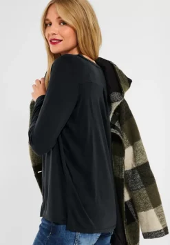 Longshirt In Seidenoptik