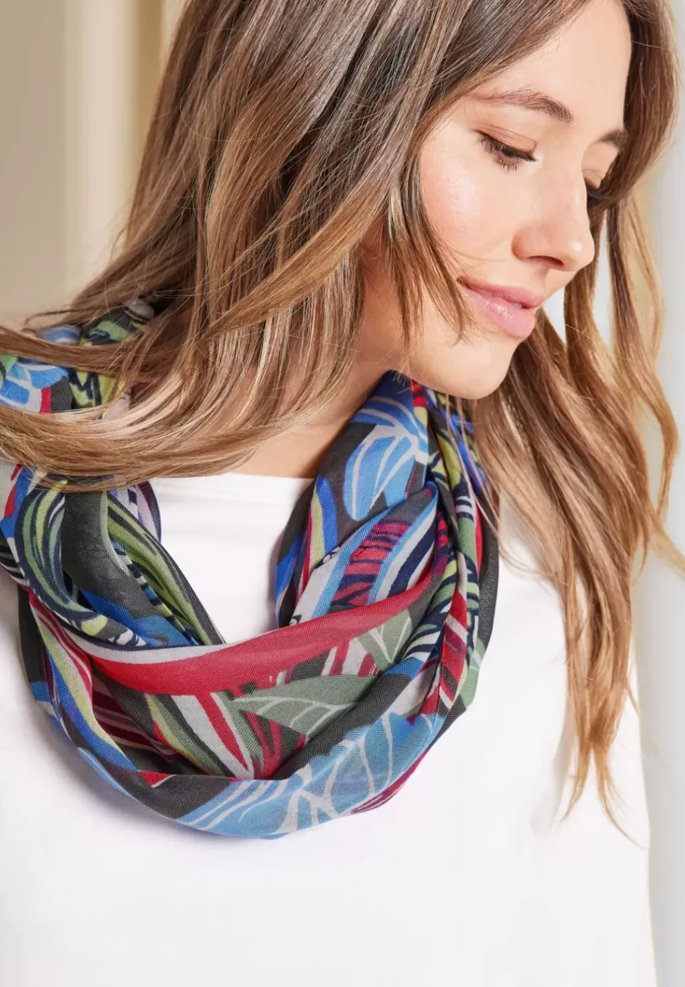 Loopschal Mit Blumenprint