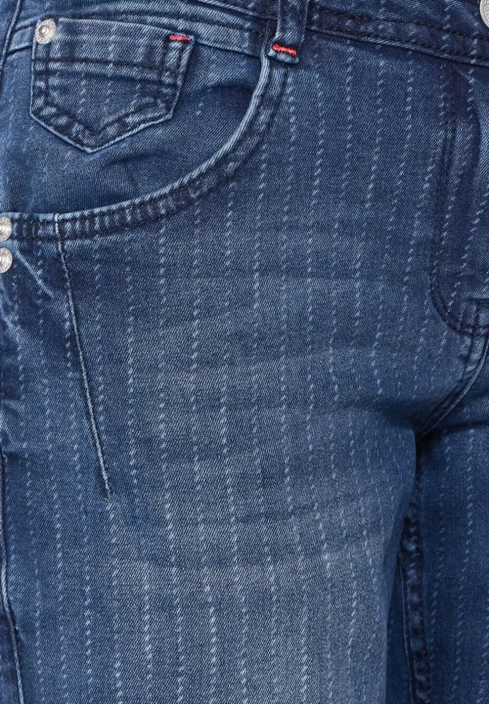 Loose Fit Jeans Mit Streifen