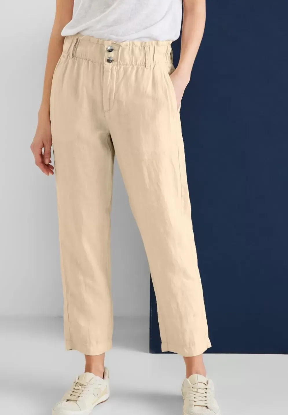 Loose Fit Leinenhose