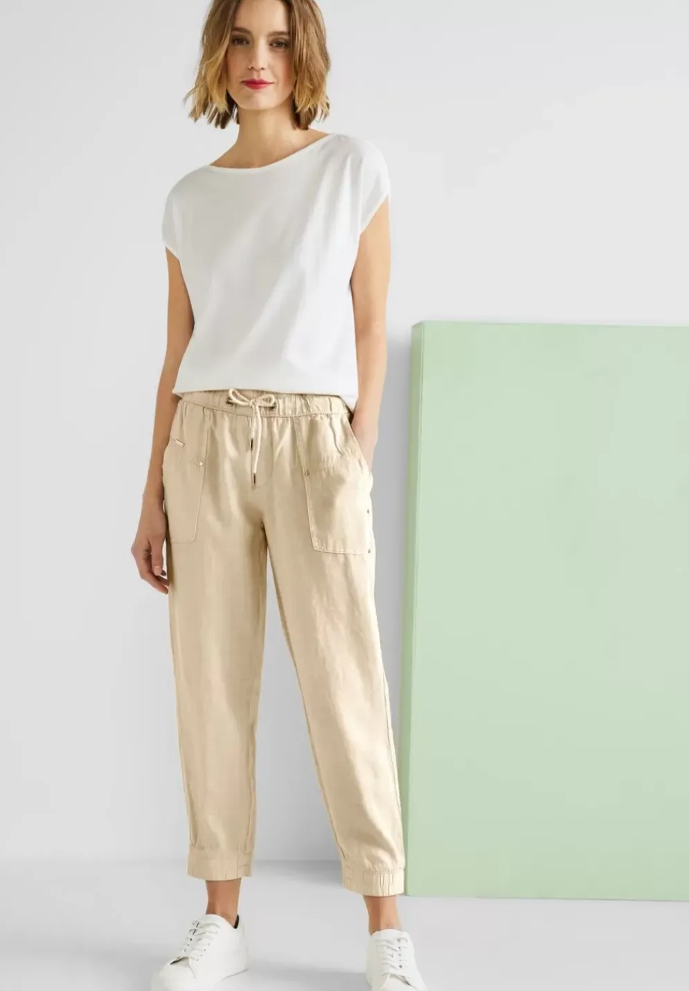 Loose Fit Leinenhose