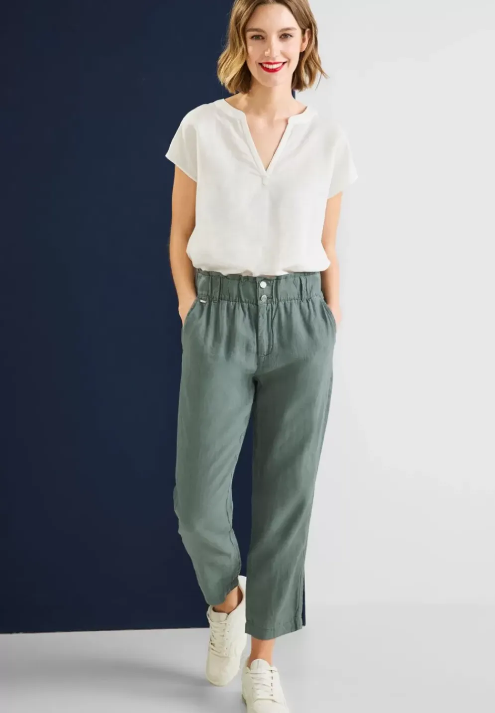 Loose Fit Leinenhose