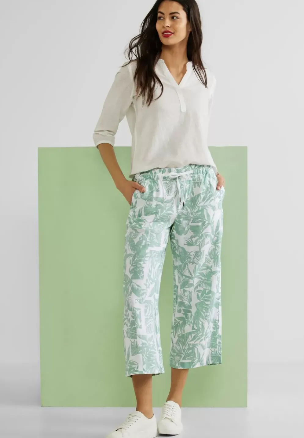 Loose Fit Leinenhose