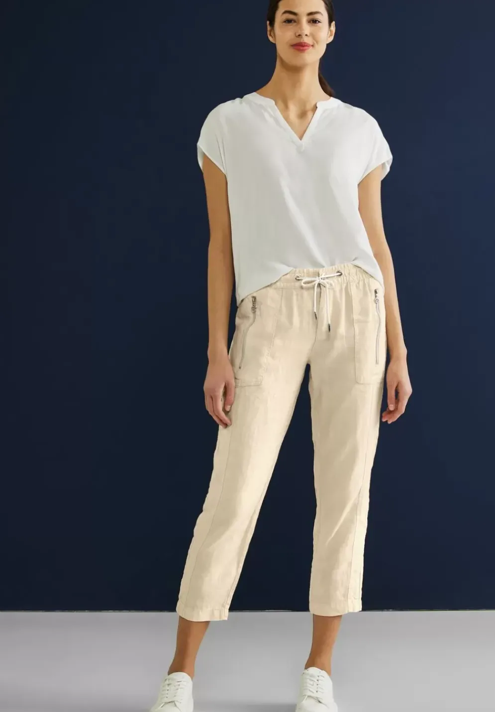 Loose Fit Leinenhose
